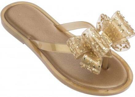 Brazilian Jelly Shoes Women's Bow Soft Bottom Flip-flops