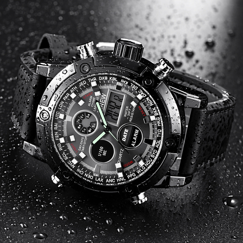 Men's Fashion Belt Multi-functional Watch