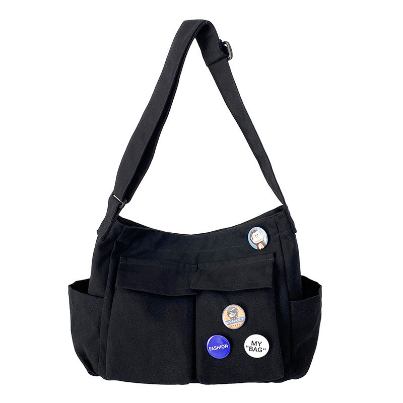 Youth All Match Large Capacity Canvas Shoulder Bag