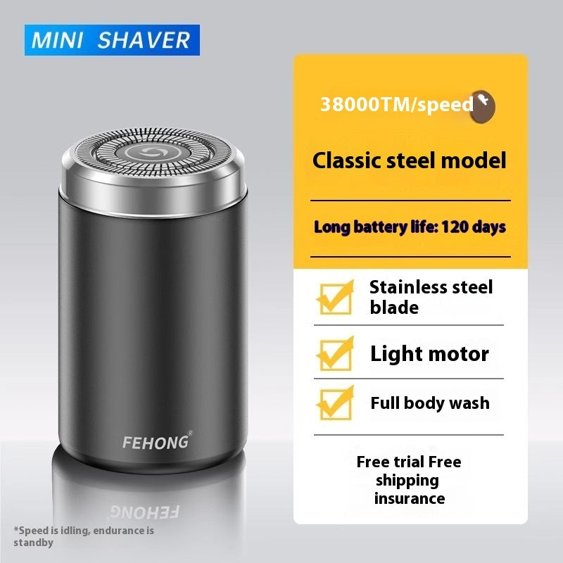 Mini Fully Washable Super Clean Portable Blade Men's Electric Shaver