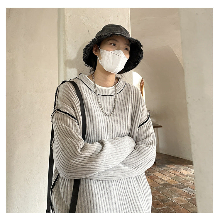 Wear Loose Thread On Both Sides Sweater
