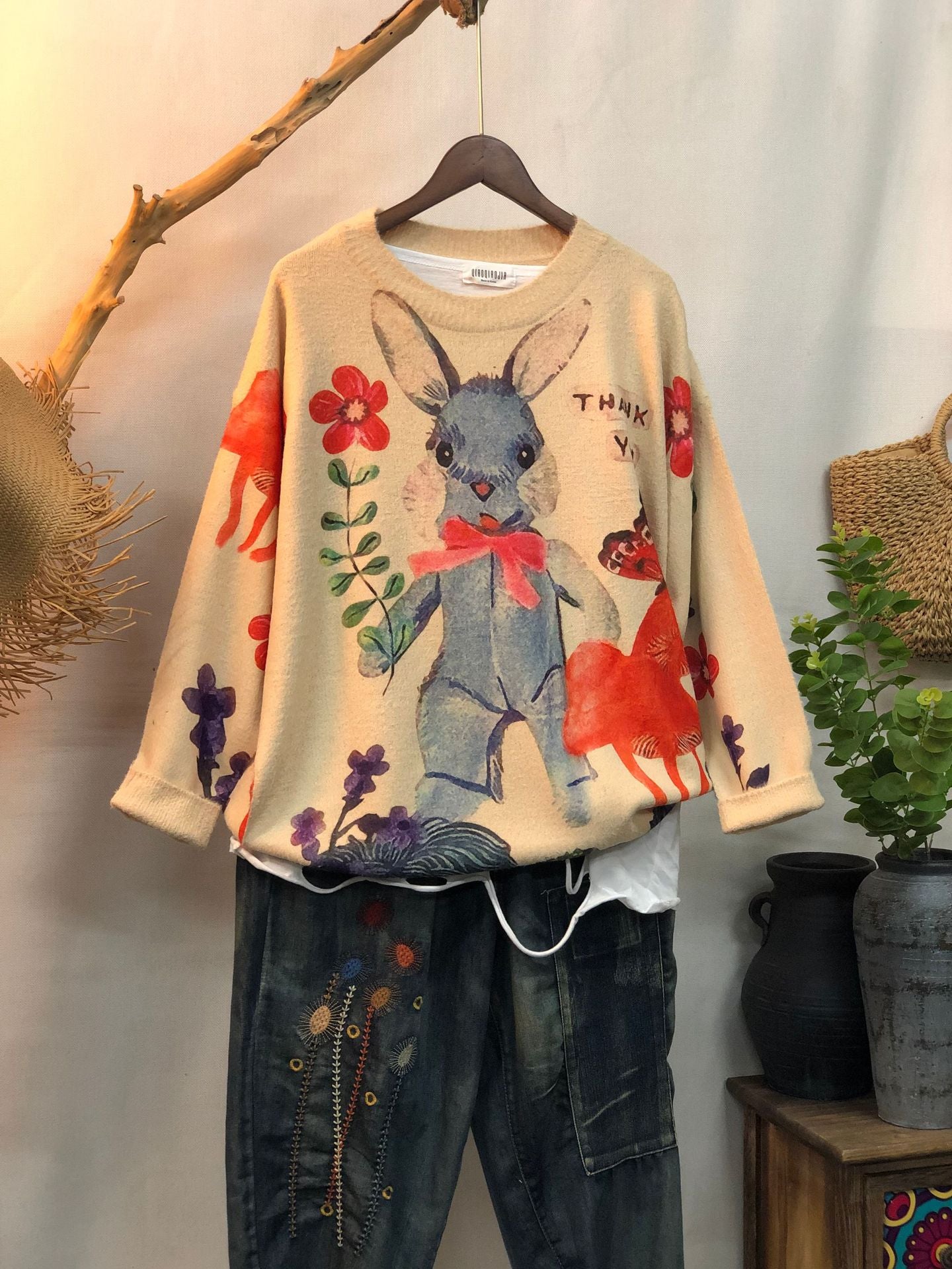 New Women's Loose-fitting Round-neck Sweater For Outerwear