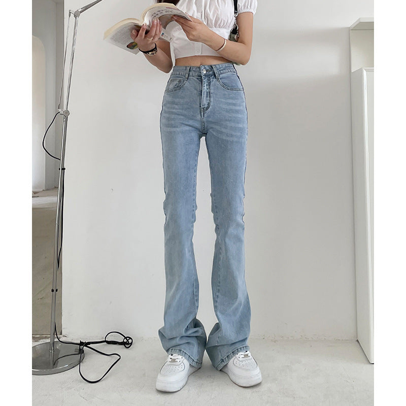 Women's High Waist Loose Tall Straight Flared Mopping Pants