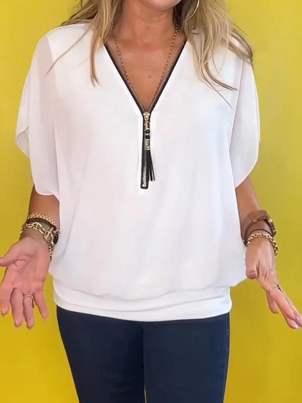 Commute Style Bat Sleeve Loose Casual Top