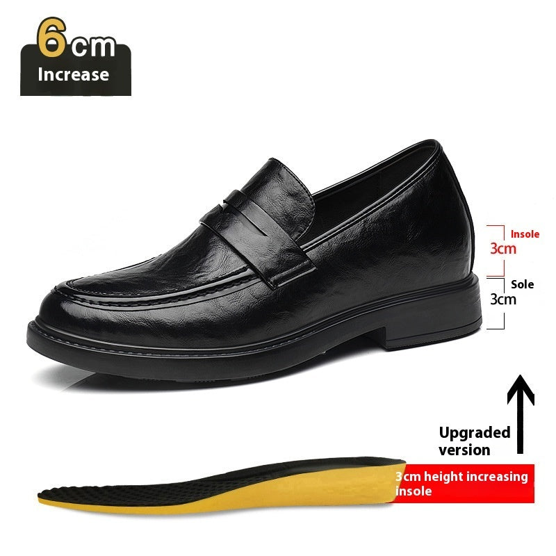 Increased By Slip-on Business Casual Leather Shoes
