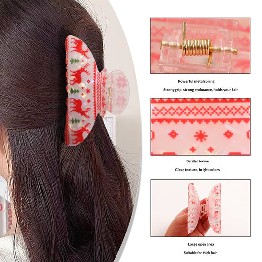 Christmas Themed Atmospheric Colorful Shark Hair Clip