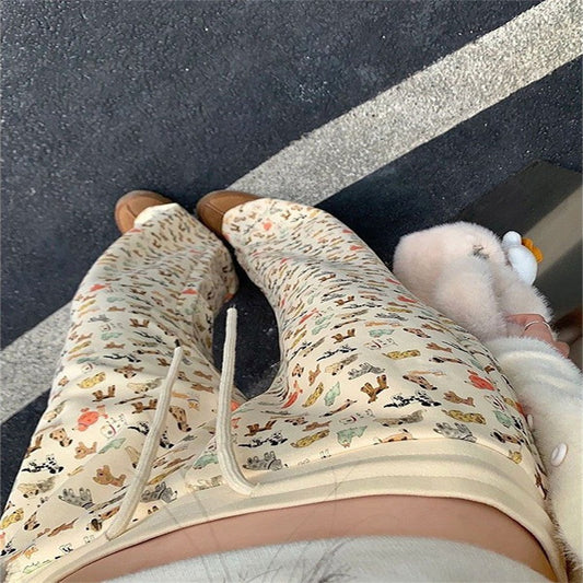 Drooping Straight Loose Mop Pants