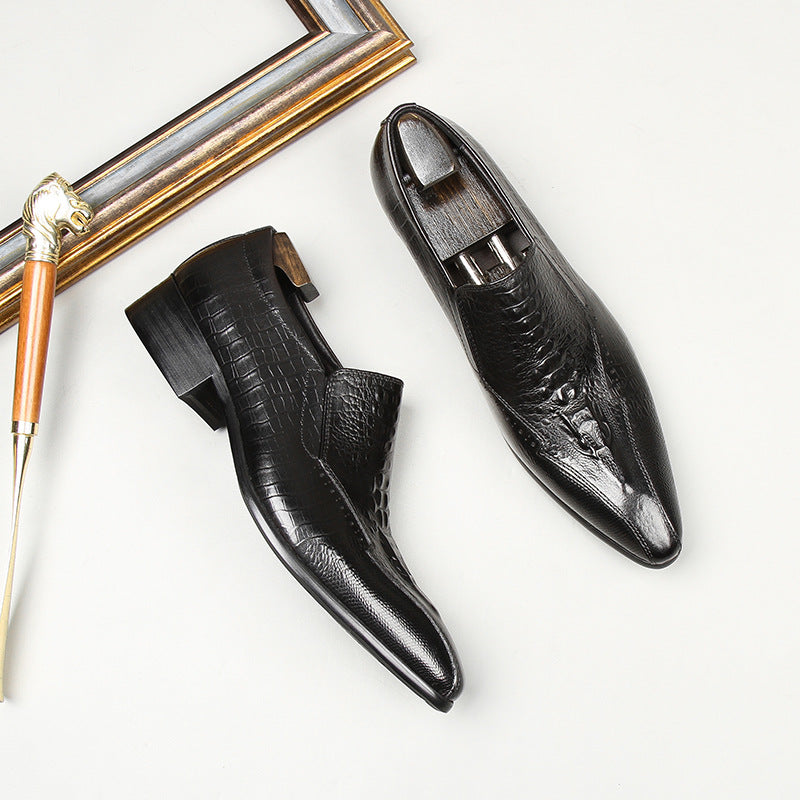 Cowhide Trend Business British Formal Wear Fashion Men's Leather Shoes
