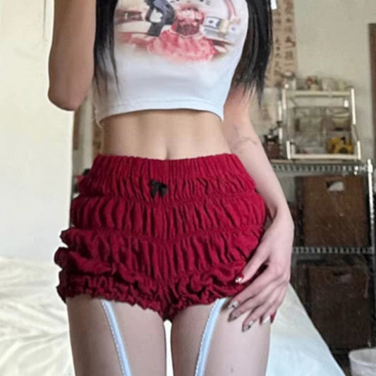 Women's Low-Waist Sport Pleated Shorts New Summer Style