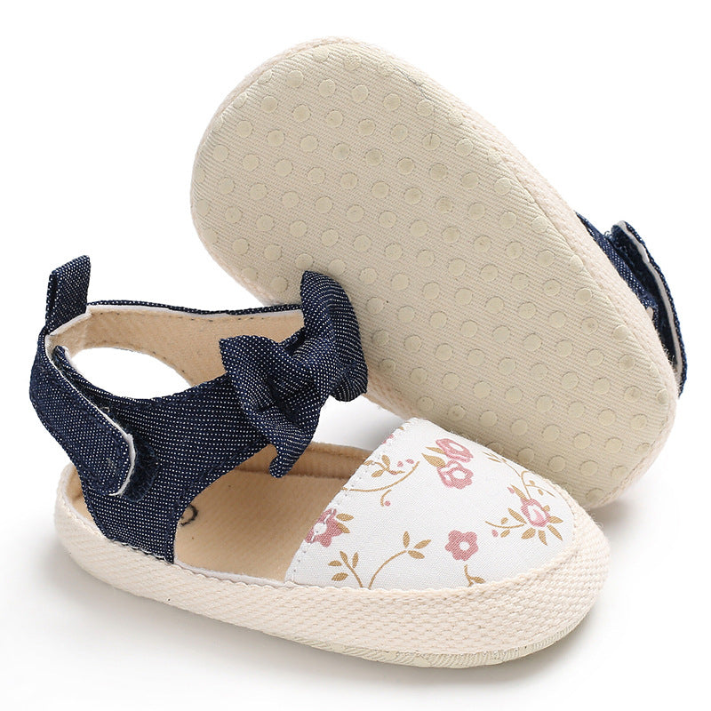 Summer Spring And Autumn New 0-1 Baby Girl Princess Shoes Soft Sole Shoes Non-slip Baby Toddler Shoes