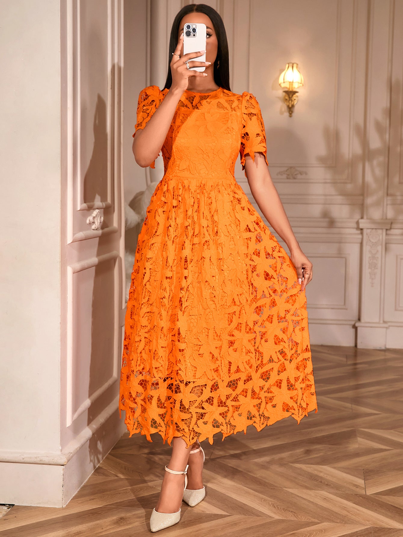 High-end Style Crew-neck Dress