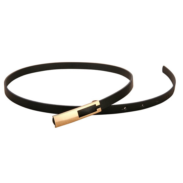 Women'S Decorative Dress With Belt Thin Belt Women'S Black Skirt Belt Accessories