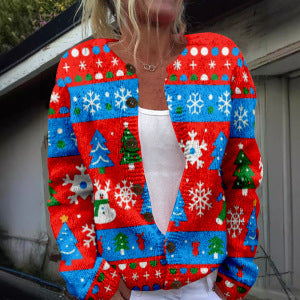 Trade 3D Digitalprint Cardigan Sweater