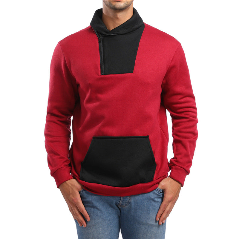 Men's Casual Color Matching Pullover Sweater
