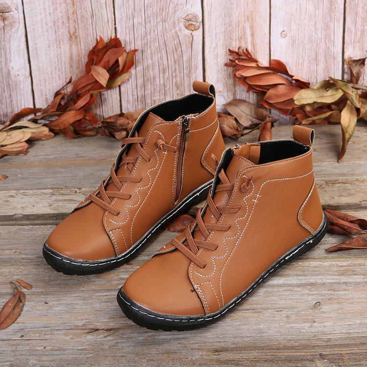 Foreign Trade Plus Size Round Head Female Martin Boots