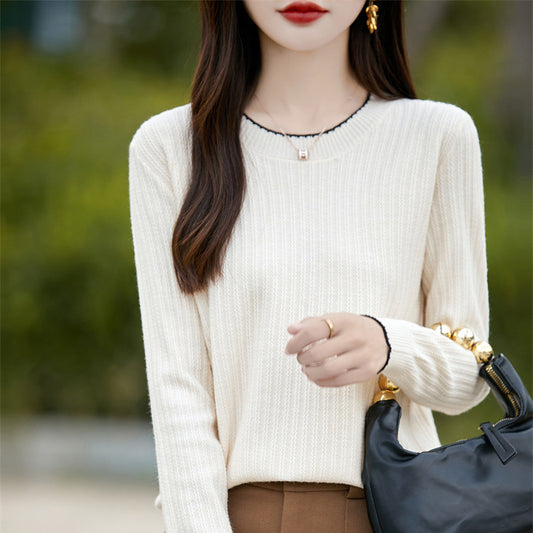 Women's Round-Neck Andy Fleece Pullover All-Match Sweater