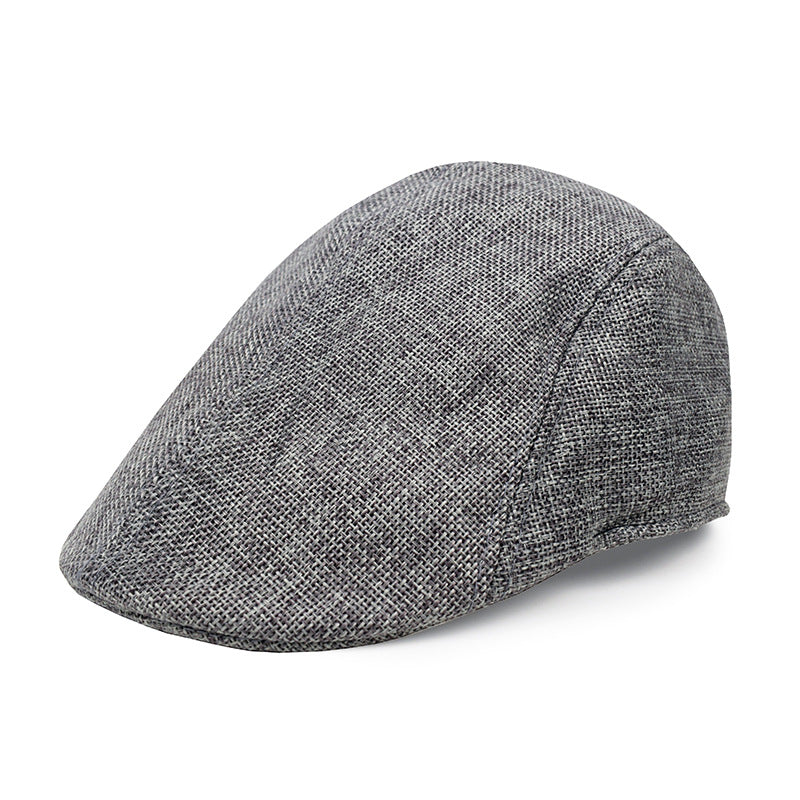 Cotton And Linen Beret Men's Retro Peaked Cap