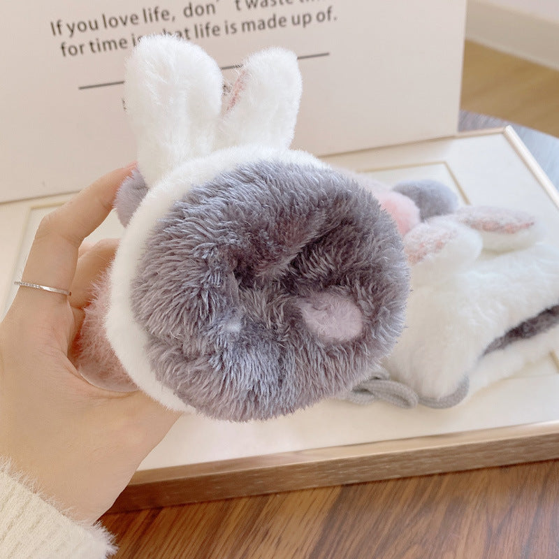 Winter Plush Thickened Knitting Gloves