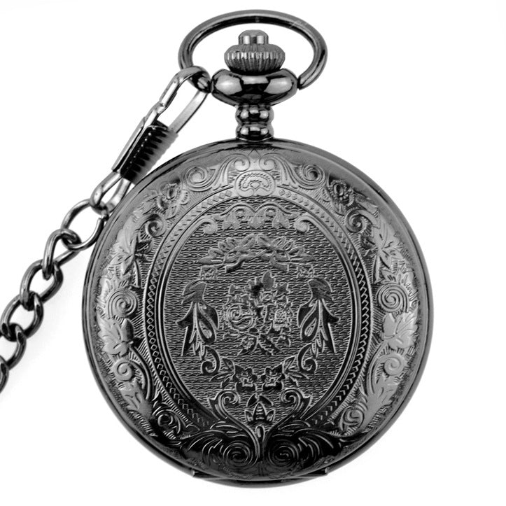 Women's Retro Fashion Flip Hollow Pocket Watch