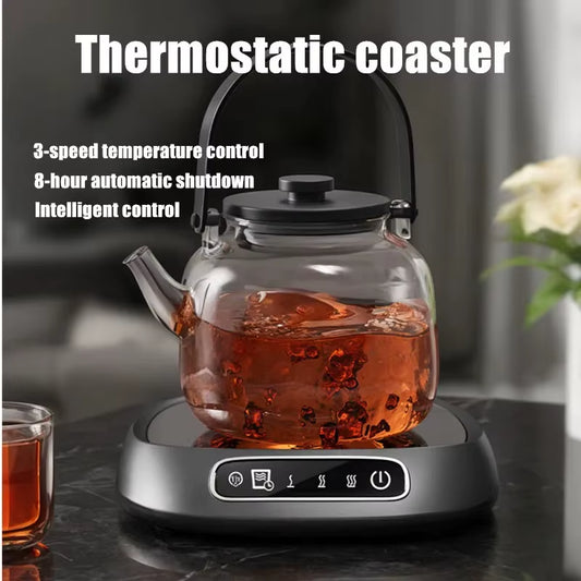 New Thermostatic Heating Coaster - USB Powered, 3-Speed Adjustment & 55℃ Constant Temp for Home Office