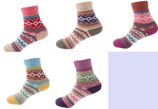Ethnic wind cashmere socks