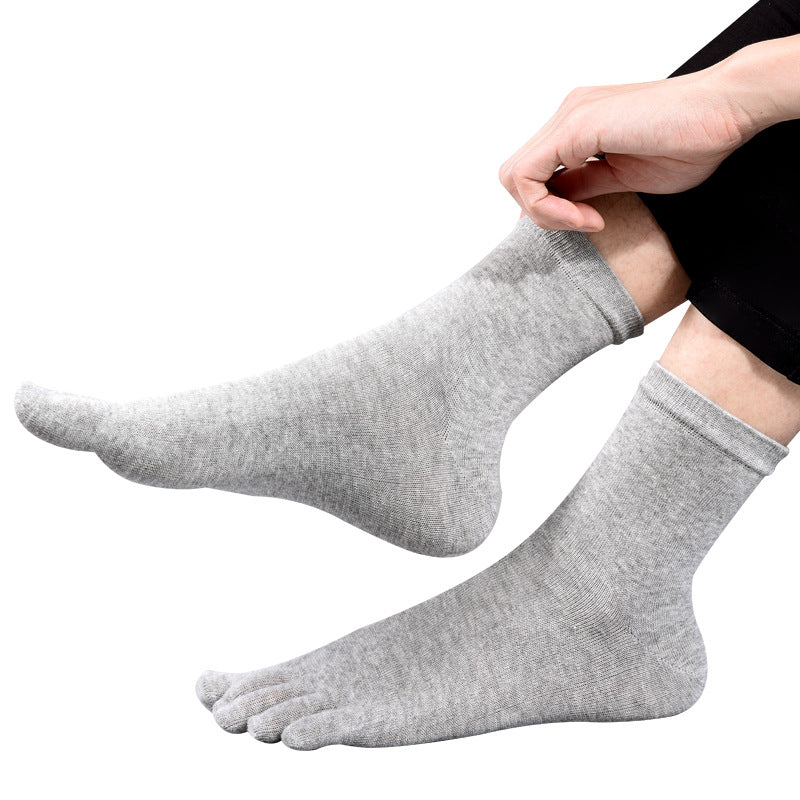 Pure Cotton Men's Thin Deodorant Short Toe Socks