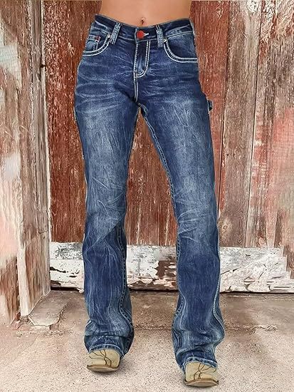 Sommerlige afslappede bootcut-bukser med slim pasform
