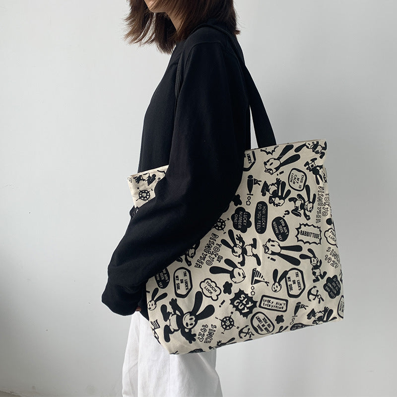 Fashion Netflix Bear Graffiti Canvas Bag