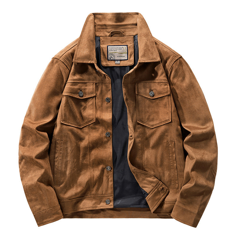 Fashion Personality Men's Thin Suede Jacket