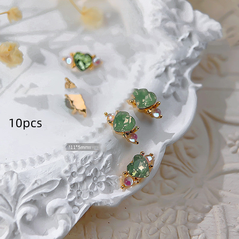 Love Ring Faceted Crystal Diamond Nail Ornament