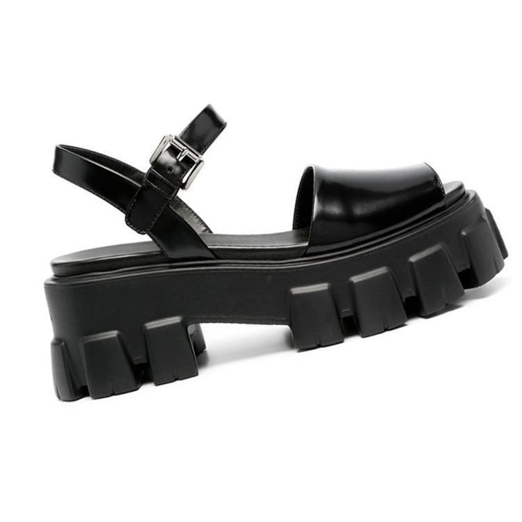 Fish Mouth Thick Bottom Increased Hollow Buckle Sandals Women