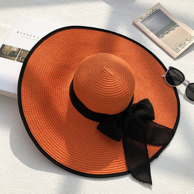 Women's Summer Beach Straw Hat With Big Brim