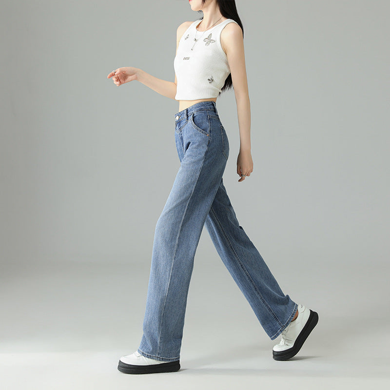 Fashionable Narrow Wide-leg Jeans For Women
