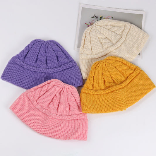 New Japanese Slouchy Knitted Fisherman's Hat Girl