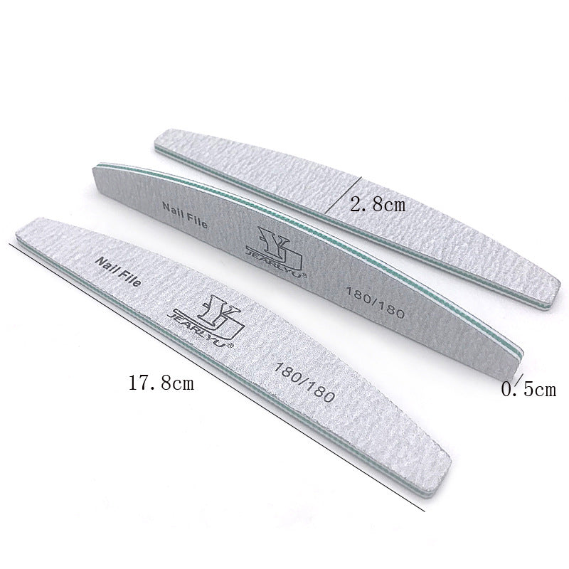 High Quality Double-sided Half-month Nail File Strip Manicure Implement
