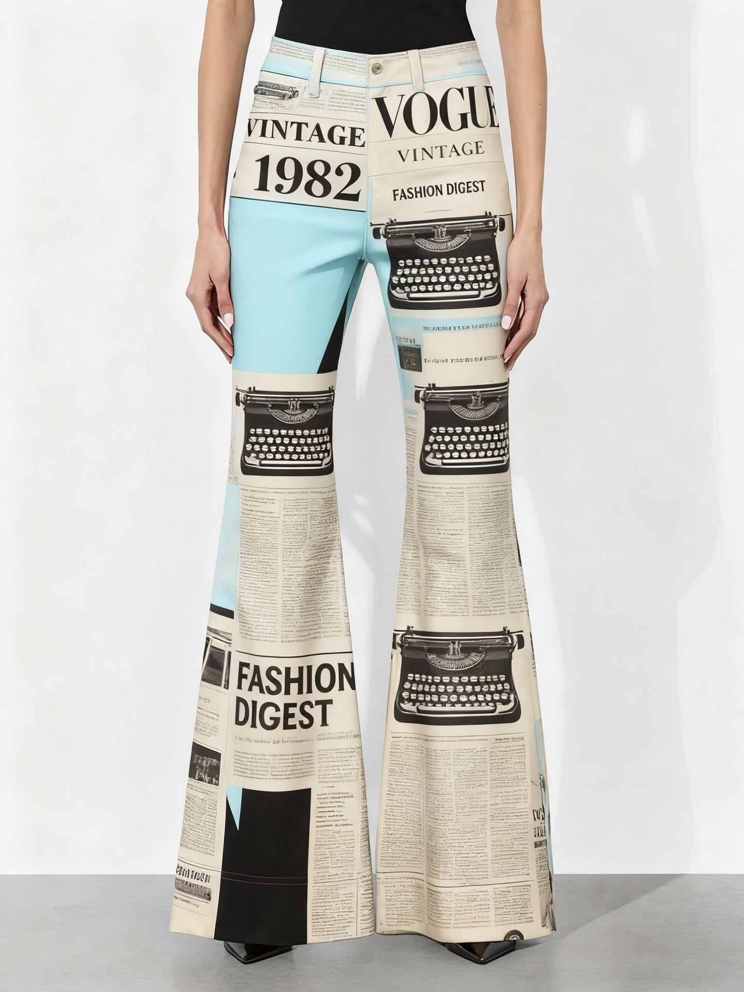 Fashionable Casual Wide-leg Pants, Women's Trousers With Colorful And Personalized Designs