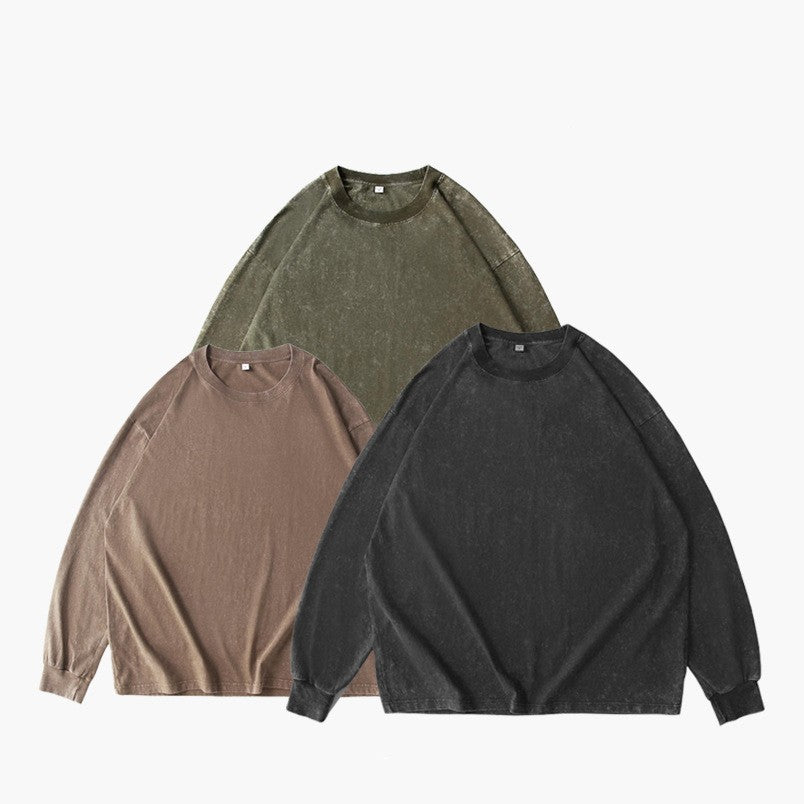 Retro Men's Long-sleeved Sweater Bottoming Shirt