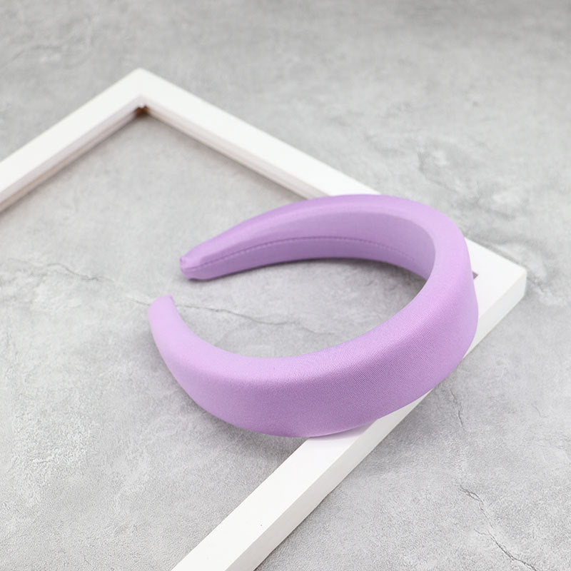 Creative Korean Version Candy-colored Milk Silk Sponge Thickening Wide Brim Hair Band