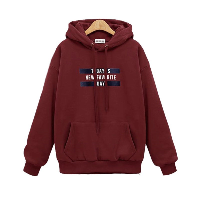 Europæisk og Amerikansk Bogstavtryk Hættetrøje Løs Pullover Dame