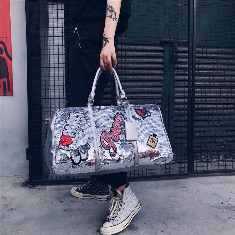 Fashion Sequin Letter Women's One Shoulder Diagonal Bag