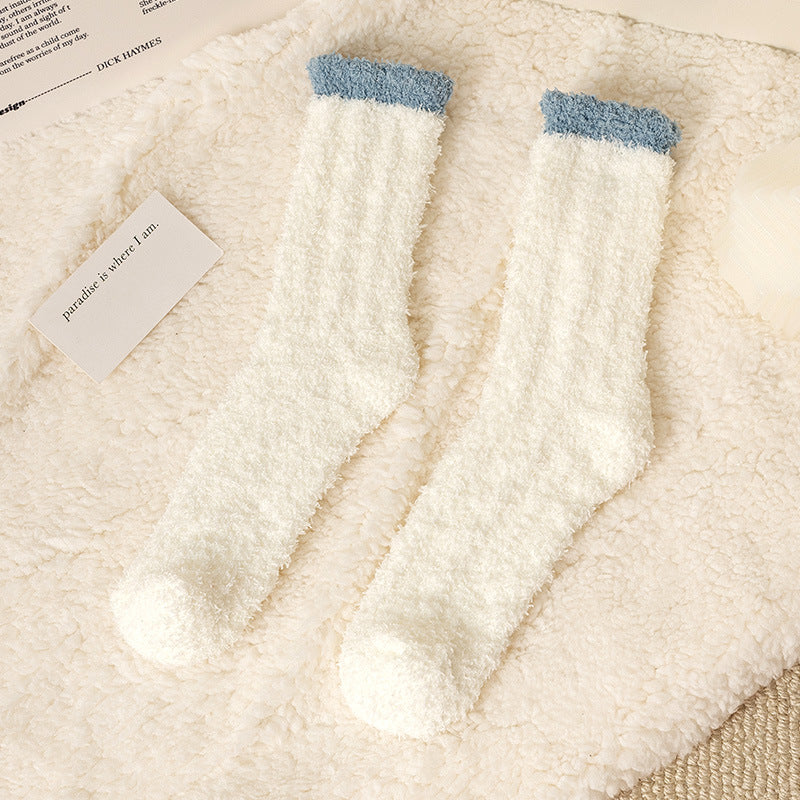 Coral Socks For Children In Autumn And Winter