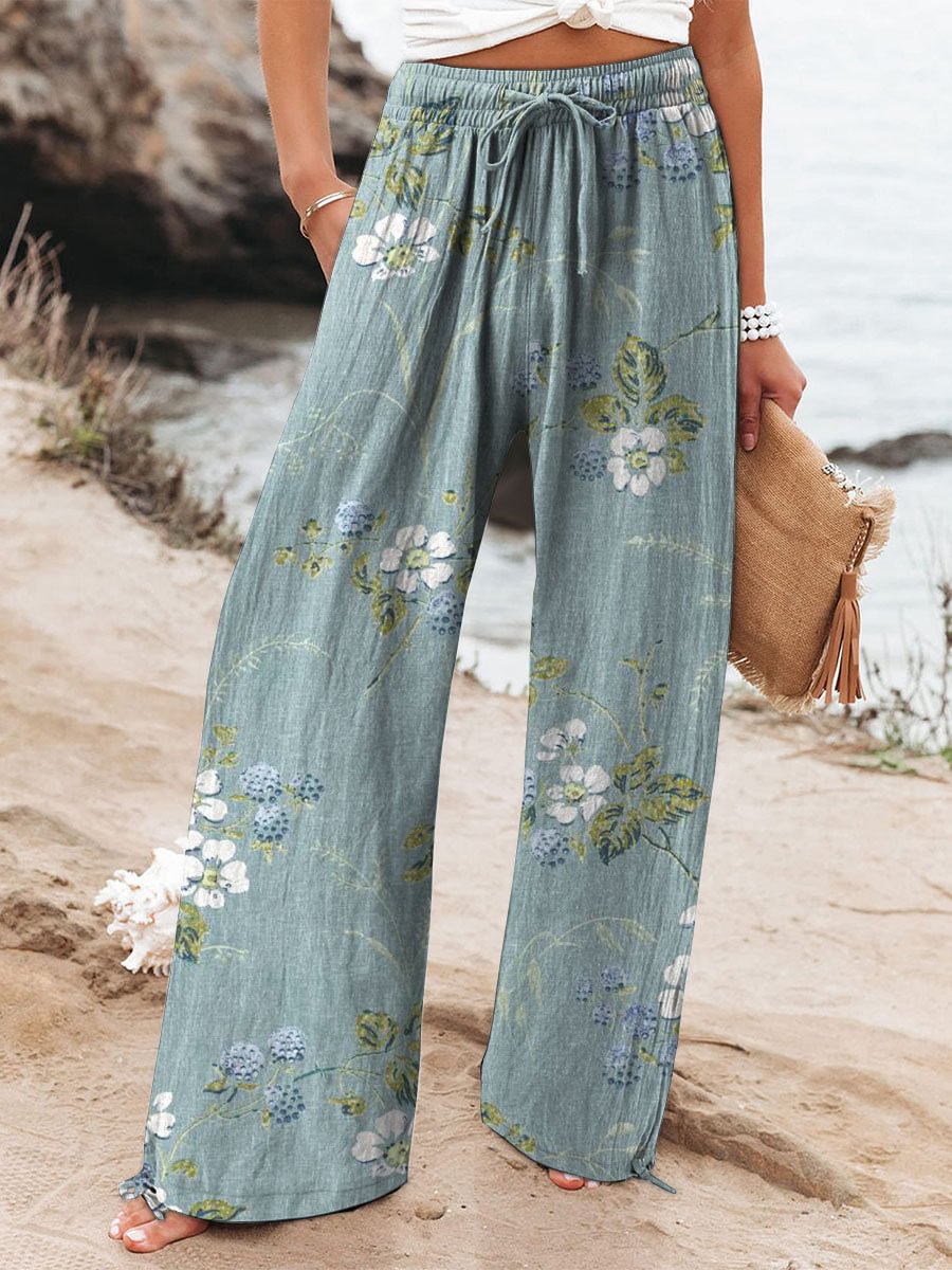 Hot Selling Wide Leg Colorful Graffiti Women's Casual Pants