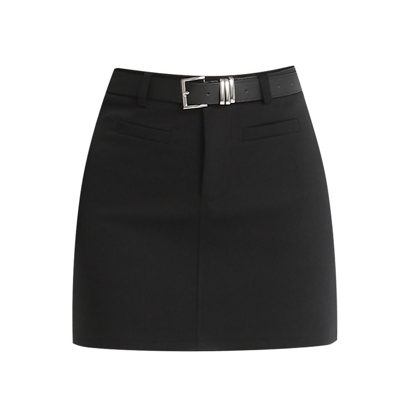 High Waist Petite Hot Girl Split A- Line One Step Sheath Skirt