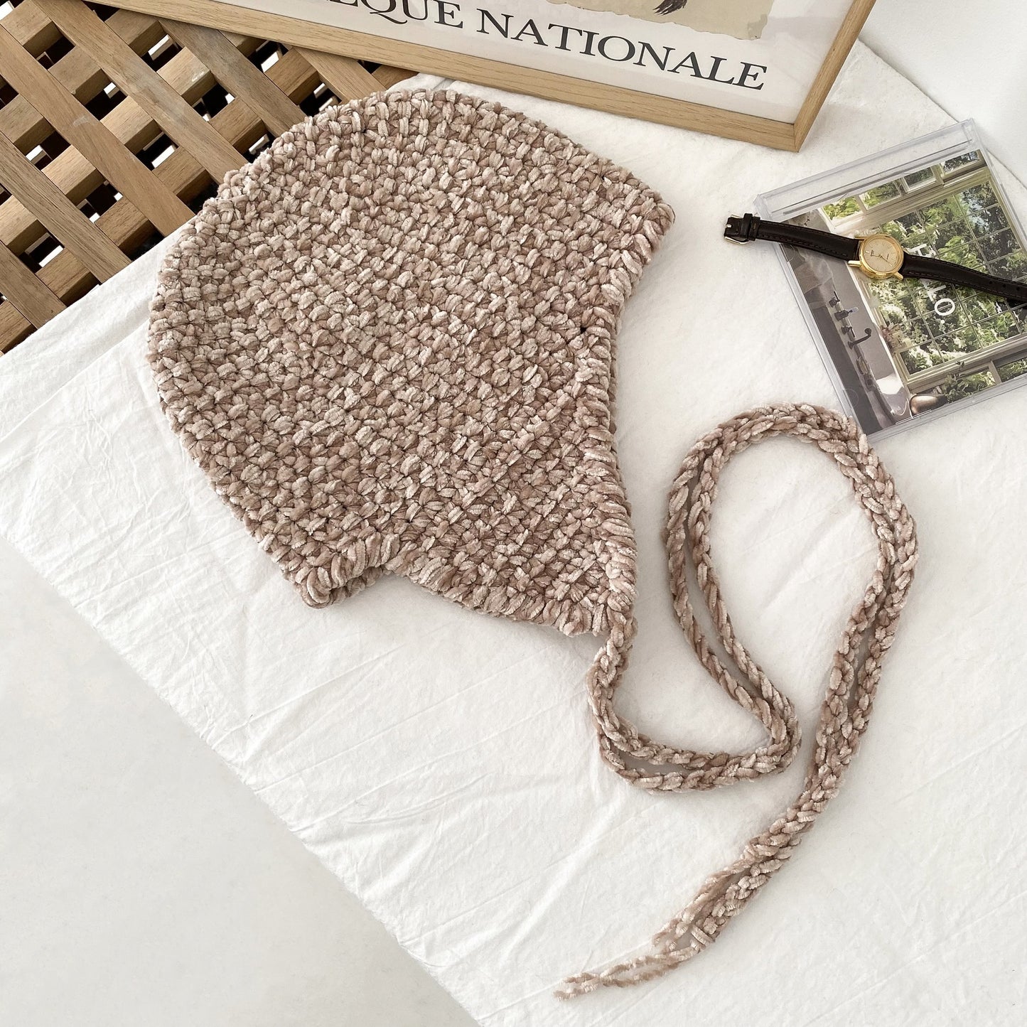 Knitted Women's Chenille Handmade Wool Design Retro