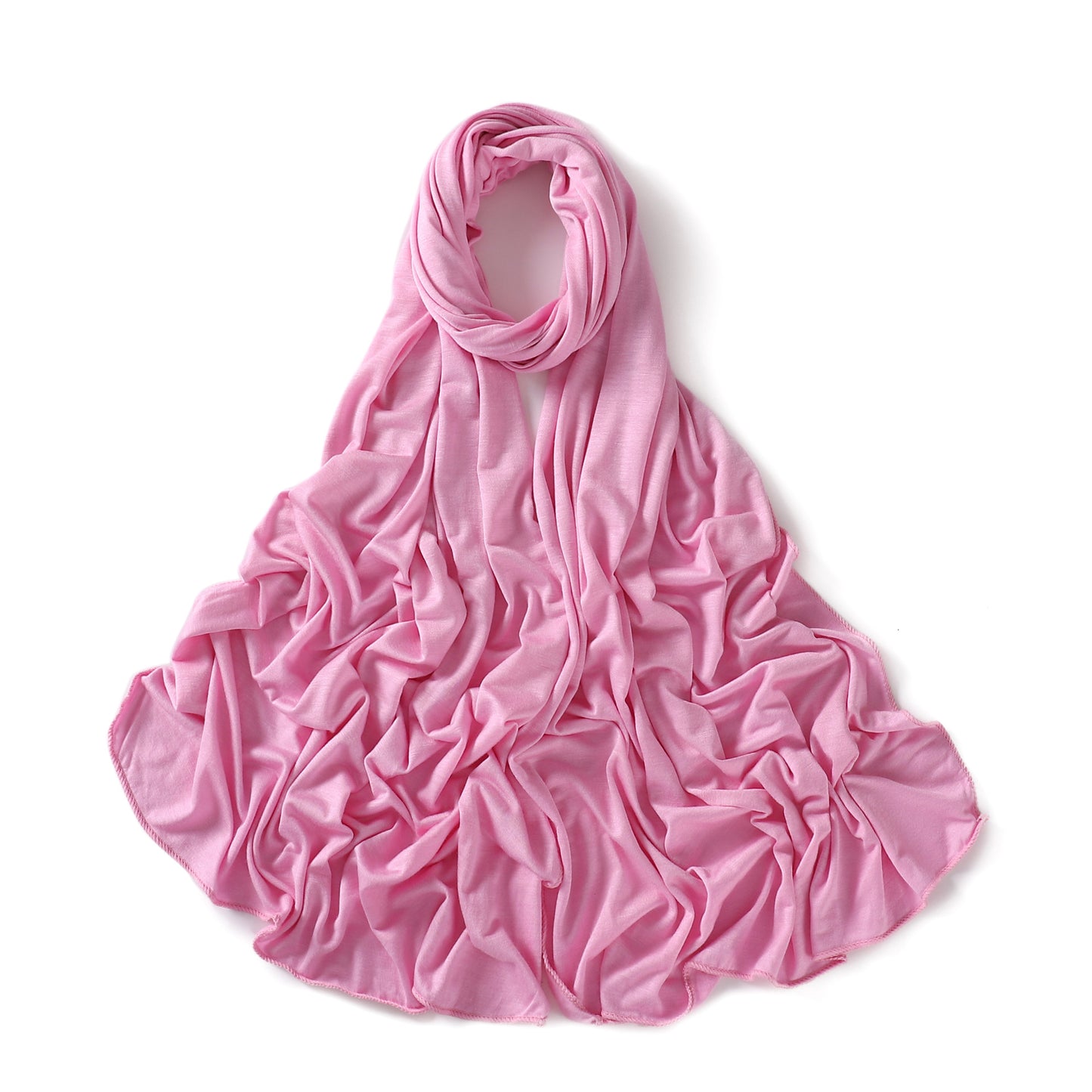 Colors Solid Color Modal Scarf Small Size Monochrome Jersey Veil Mercerized Cotton Scarf