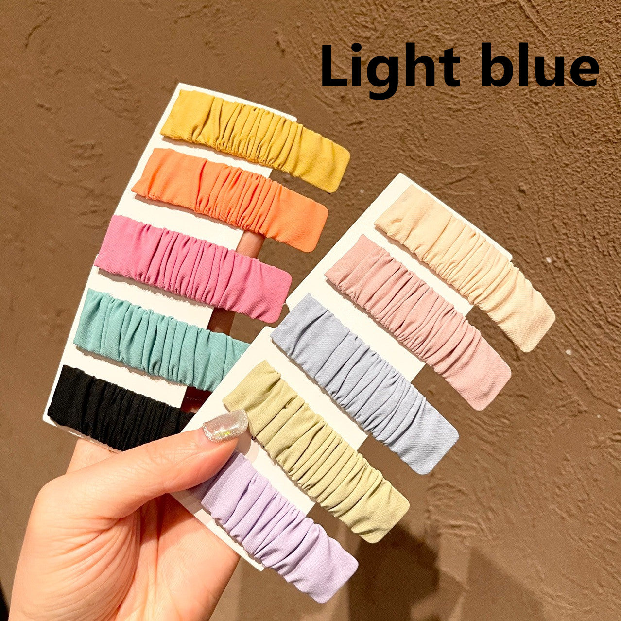 Fabric Folds Candy-colored Broken Hairpin On The Back Of The Head
