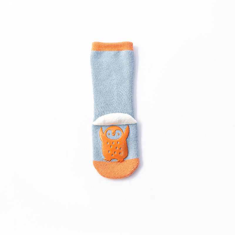 Thickened Children's Terry Floor Socks Cartoon Big Point
