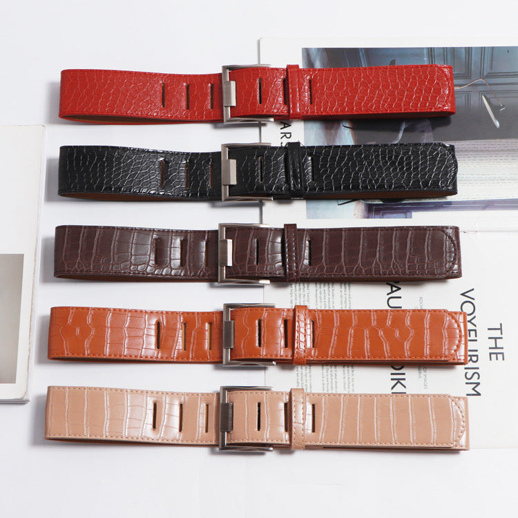 Leather Pin Buckle Imitation Leather PU Belt
