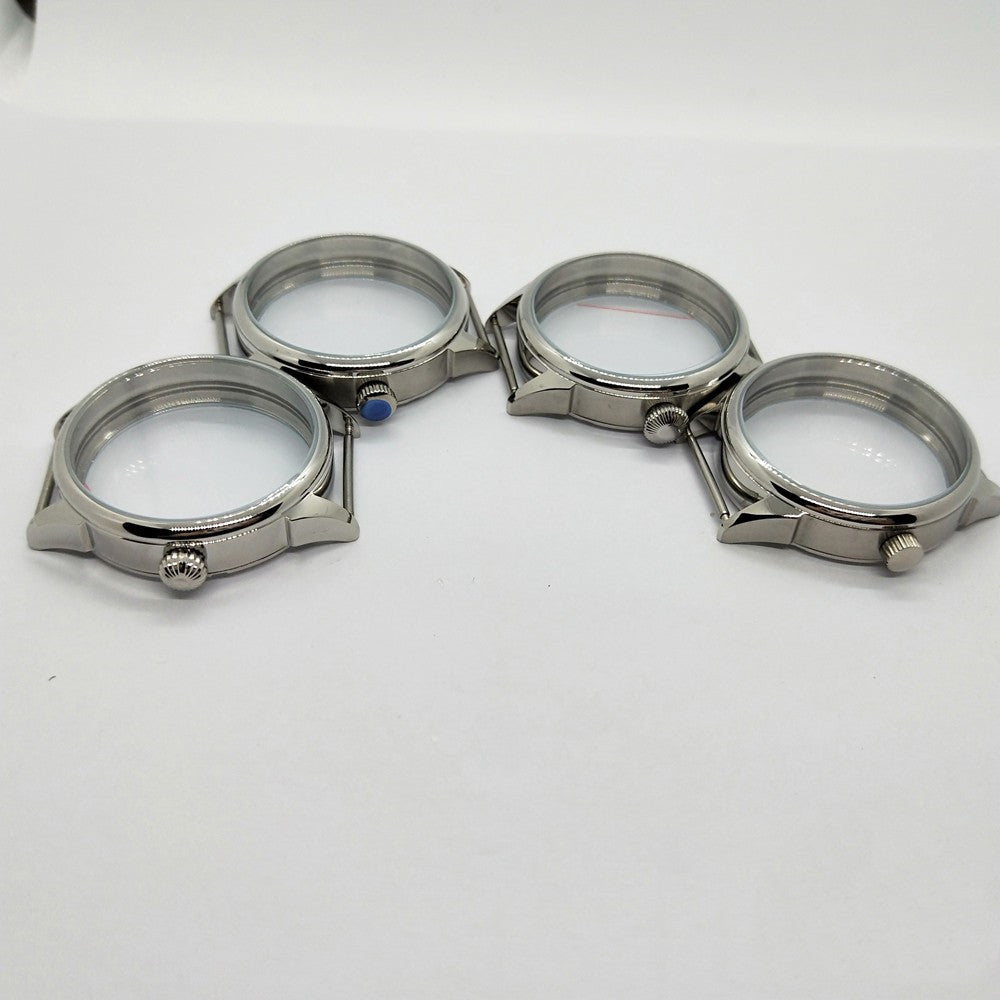 Silver Stainless Steel Shell Is Suitable For Eta6497 6498 Movement Sand Shell Light Shell