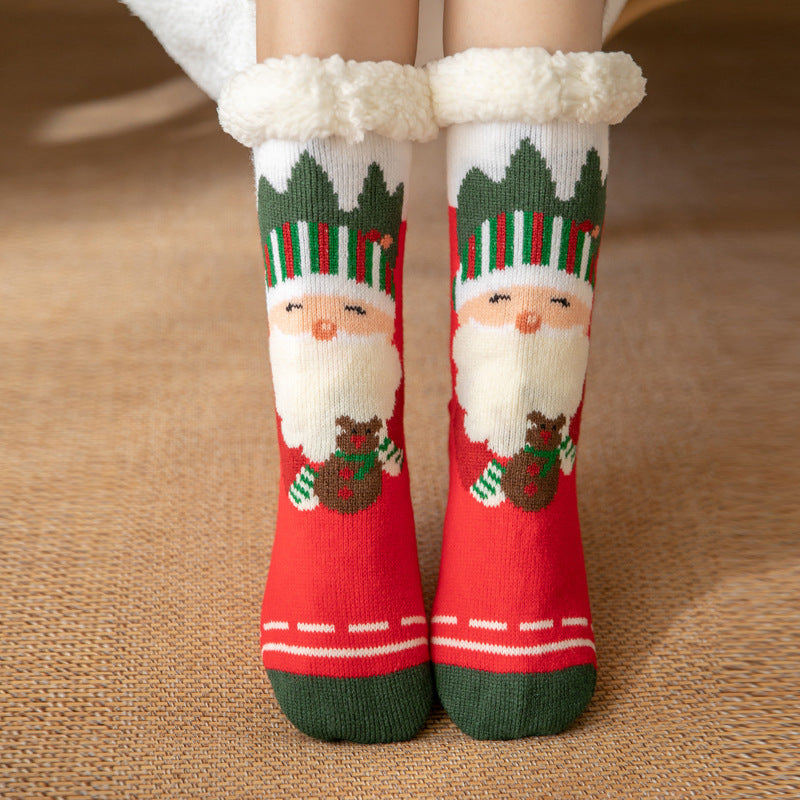 Plush Coral Velvet Stockings Household Sleeping Carpet